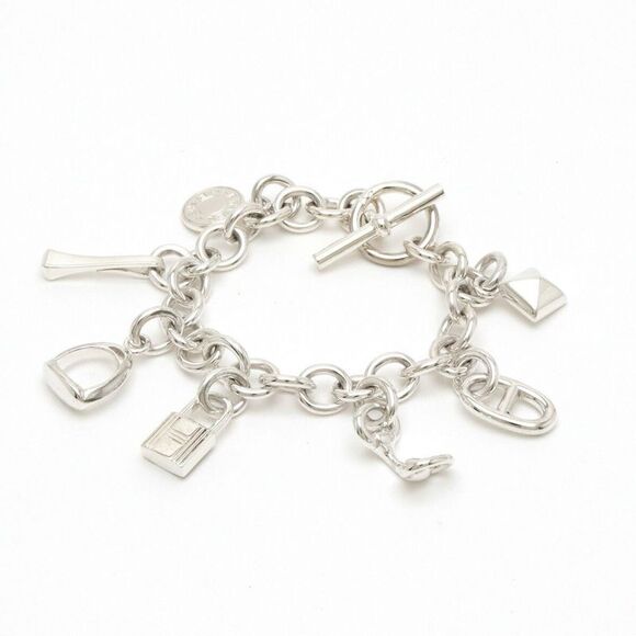 Hermes Amulet 7 Silver Bracelet SV925 - Picture 1 of 4